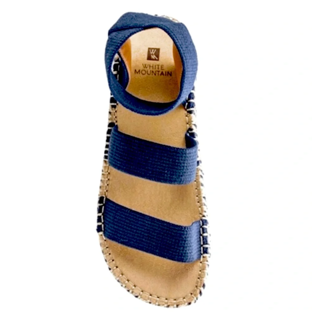 NEW White Mountain Kolton Stretch Strappy Chunky Platform Espadrille Sandals